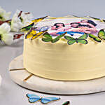Personalised Butterfly Tiara Photo Cake