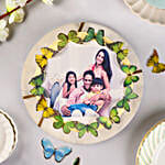 Personalised Butterfly Tiara Photo Cake