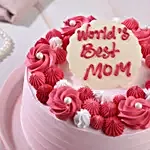 Blushing Love For Mom Cake- Eggless