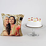 Picture Cushion & Pineapple Cake For Mom