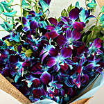 Gleaming Love Purple Orchids Bouquet