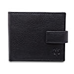 Genuine Leather Light Weight Trifold Wallet Black