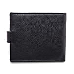 Genuine Leather Light Weight Trifold Wallet Black