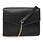 Vegan Leather Crossbody Sling Bag Black