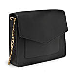 Vegan Leather Crossbody Sling Bag Black