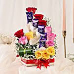 Dazzling Roses & Chocolates for Dad