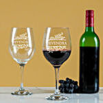 Customised Keepsake Wine Glass Pair