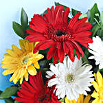 Happy Fathers Day Mixed Gerberas Bouquet and Truffle Cake
