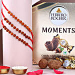 Sneh Blessed Rudraksha Rakhi Set & Ferrero Rocher Moments