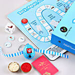 Push Button Rakhi & Rock Paper Scissor Gift Set