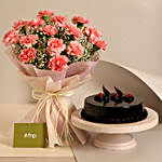 Magical Dust Carnations & Truffle Cake Combo