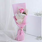 Blushing Pink Rose Bouquet & Chocolate Cake