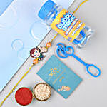 Sneh Smiley Kid Rakhi with Bubble Solutions