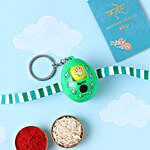 Sneh 23 KD Sports Push Button Papper and Stone B Rakhi With Assorted Chocolates