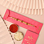 Sneh Devotional Rakhi Set with Two-Layer Lucky Bamboo Plant