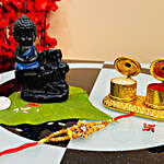 Beautiful Beads Rakhi & Buddha Incense Idol