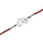 Peacock Flute 925 Silver Rakhi