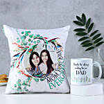 Personalised Cushion and Mug Duo for Parents