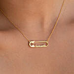 Personalised Safety Pin Name Necklace