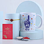 Sneh Rakhi And White Mug Set For Your Veerji