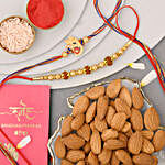 Sneh Blessed Rakhi Set & Almonds Combo