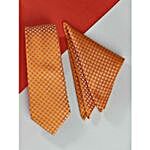 Sneh Designer Rakhi & Orange Paisley Necktie Gift Set