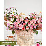 Graceful Mixed Flowers Basket