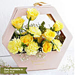 Refreshing Yellow Roses & Carnations Arrangement