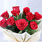 Happy Fathers Day Red Rose Bouquet and Black Forest Cake