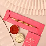 Sneh Capsule & Pearl Rakhi Set With Silk Chocolates