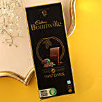 Sneh Pearl & Capsule Rakhi Set With Bournville Dark Chocolates