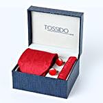 Sneh Designer Rakhi & Red Paisley Necktie Gift Set