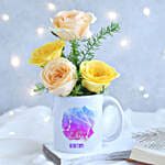 Sunkissed Roses Libra Personalised Mug