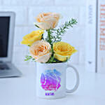 Sunkissed Roses Libra Personalised Mug