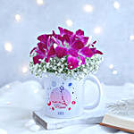 Enchanting Orchid Pisces Personalised Mug
