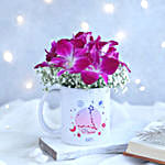 Enchanting Orchid Pisces Personalised Mug