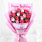 Personalised Grace Pink Rose Bouquet