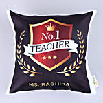Personalised No.1 Teacher Cushion