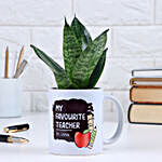 Favourite Teacher Snake Plant Mug