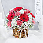 Blooming Spring Gerberas & Carnations Basket