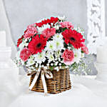 Blooming Spring Gerberas & Carnations Basket