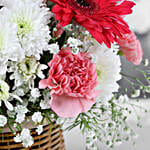 Blooming Spring Gerberas & Carnations Basket