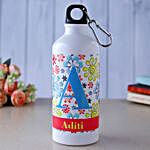 Personalised Floral Water Bottle Hand Delivery