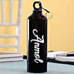 Personalised Black Name Bottle