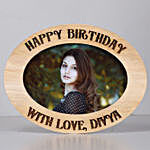 Personalised Birthday Oval Photo Frame