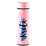 Personalised Pink LED Temperature Bottle