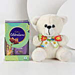 Cute Teddy N Small Cadbury Celebrations Box
