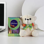 Cute Teddy N Small Cadbury Celebrations Box