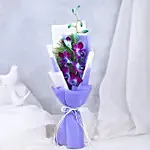 Enchanted Blue Orchid Flower Bouquet