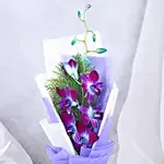 Enchanted Blue Orchid Flower Bouquet